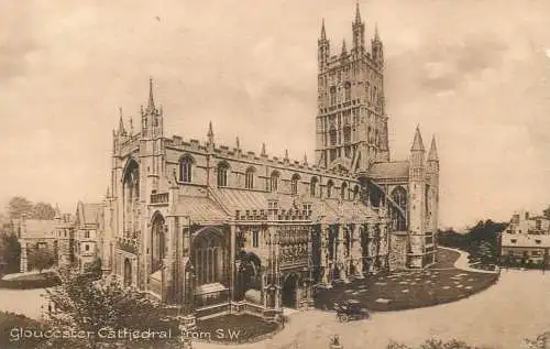 British churches & cathedrals postcard Glouchester cathedral
