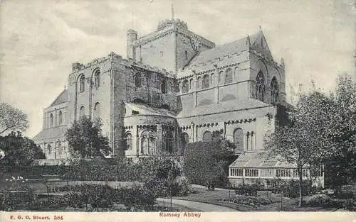 British churches & cathedrals postcard Romsey abbey