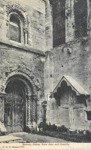 British churches & cathedrals postcard Romsey abbey crucifix