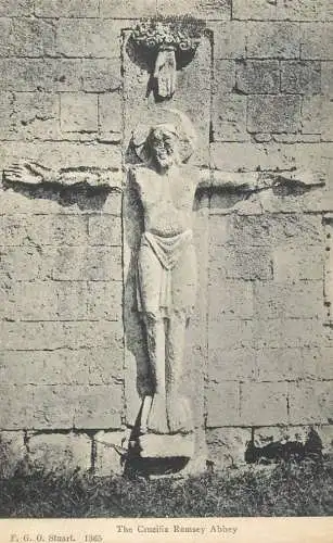 British churches & cathedrals postcard Romsey abbey crucifix