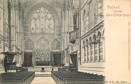 British churches & cathedrals postcard Oxford Keble college chapel