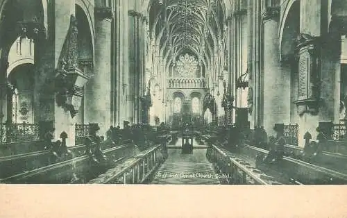 British churches & cathedrals postcard Oxford Christchurch
