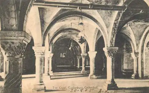 British churches & cathedrals postcard Canterbury cathedral