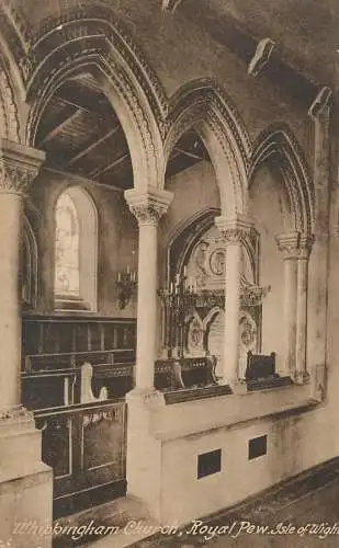 British churches & cathedrals postcard Whippingham church Royal Pew