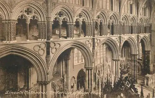 British churches & cathedrals postcard Liverpool cathedral Triforium