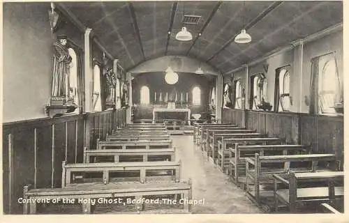 British churches & cathedrals postcard Bedford chapel convent of the Holy Ghost