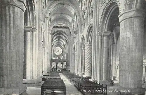 British churches & cathedrals postcard Durham cathedral