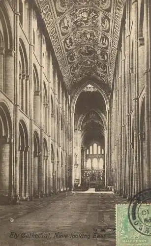 British churches & cathedrals postcard Ely cathedral nave