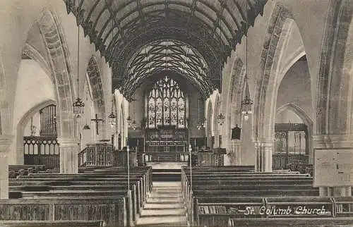 British churches & cathedrals postcard St. Columb church