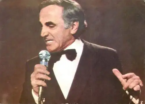 ACIN Romania postcard Charles Aznavour