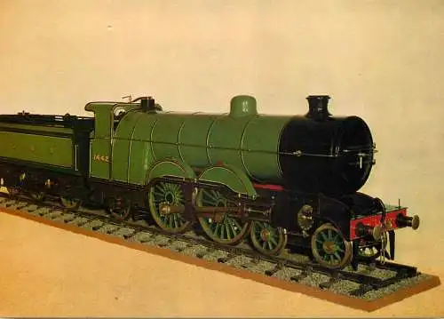 Transportation postcard train Atlantic Great Northern Railway to Ivatt;s design in 1908