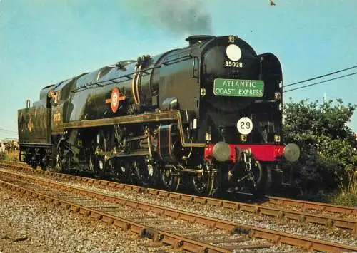Transportation postcard train S.R. Bulleid Pacific Clan Line