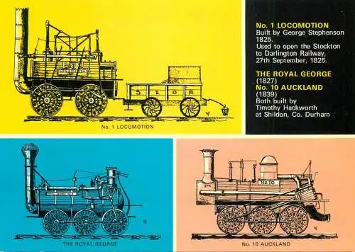 Transportation postcard train The royal George no. 10 Auckland no. Locomotion
