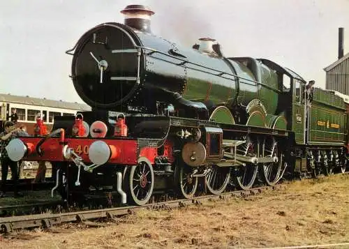 Transportation postcard train GWR Pendennis Castle Didcot 1970