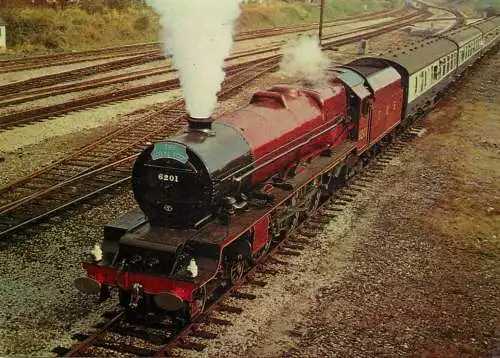 Transportation postcard train LMSR Princess Elizabeth Tyseley
