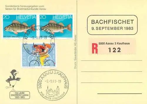 Schweiz 700 Jahre Stadtrecht Aarau 1283-1983