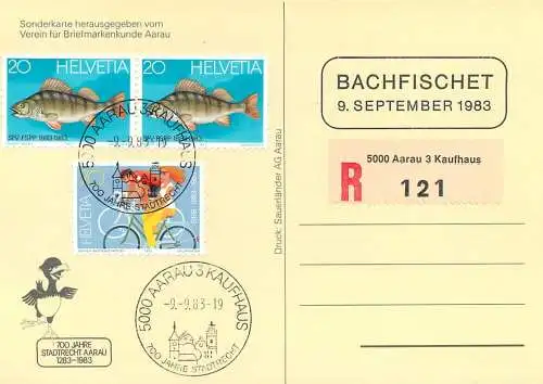 Schweiz 700 Jahre Stadtrecht Aarau 1283-1983