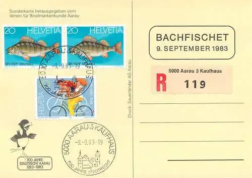 Schweiz 700 Jahre Stadtrecht Aarau 1283-1983