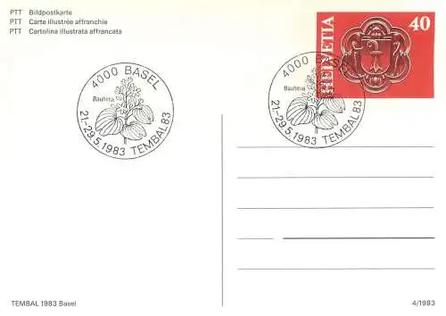 Poste Suisse PTT Bildpostkarte Tembal 1983 Basel