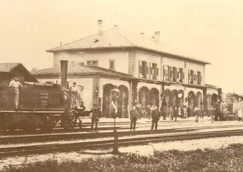 Wohlen Switzerland train station 1983 postcard