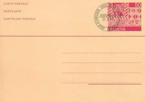 Postkarte carte postale cartolina postale Helvetia stationery postcard 1984