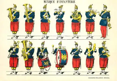 Musique d`infanterie imagerie Pellerin - Epinal modern postcard