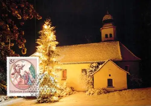 Liechtenstein Weihnachten 2006 Kapelle Maria zum Trost aux Dux carte maximum