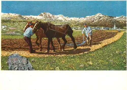 Am Pflug - Giovanni Segantini