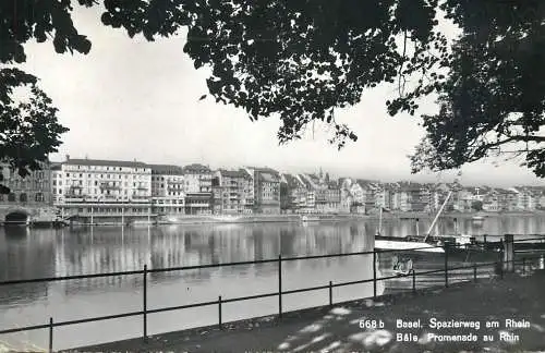 Switzerland Basel Spazierweg am Rhein