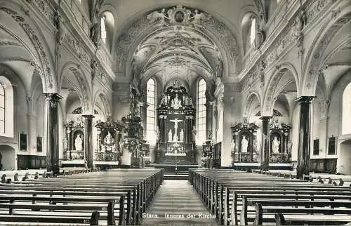 Switzerland Stans Inneres der kirche
