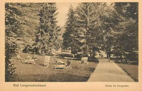 Germany Bad Langenschwalbach Partie im Kurgarten