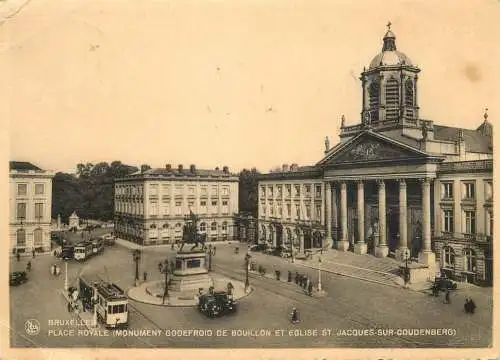 Belgium Bruxelles Place Royale tram
