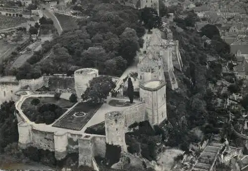 France Chinon chateau du Coudray aerienne