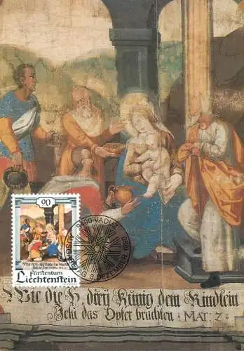 Liechtenstein carte maximum 1990