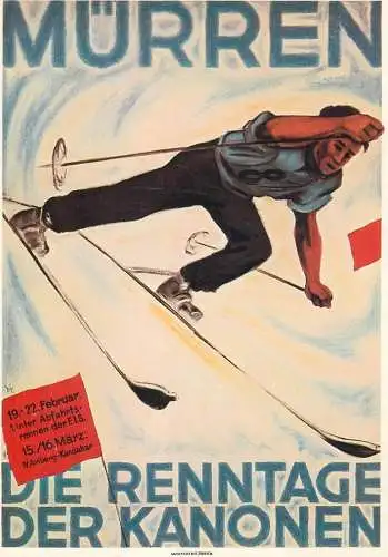 Schweizerischer Skiverband Bern poster postcard 1979