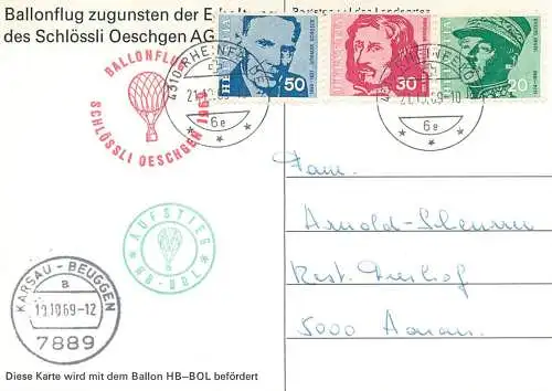 Ballonflug 1969 Helvetia