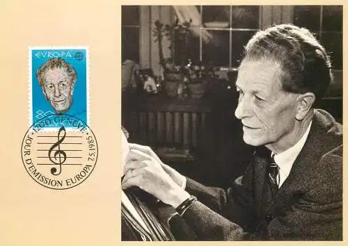 Frank Martin Swiss composer 1985 maximum card