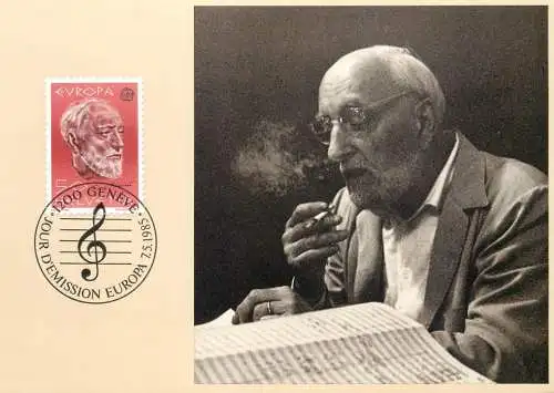 Ernst Ansermet Swiss composer 1985 maximum card