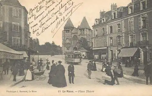 Le Mans - Place Thiers tramway