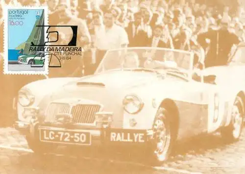 Maxi Card Portugal Madeira rally da Madeira MGA 1959