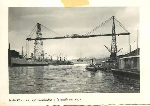 France Nantes Le Pont Transbordeur et la nacelle 1930