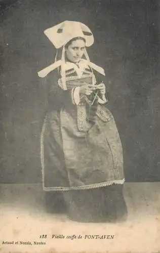 Folklore France Vieille coiffe de Pont-Aven