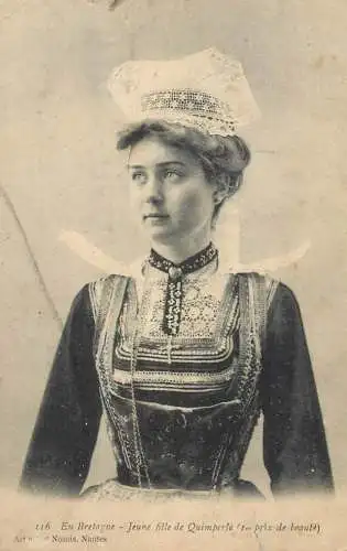 Folklore France Costume de Quimper - Jeune Fille de Quimperle