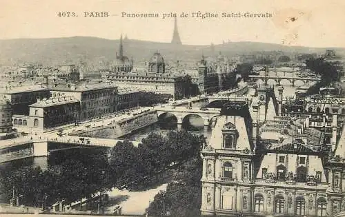 France Paris Panorama prise de l'Eglise Saint-Gervais