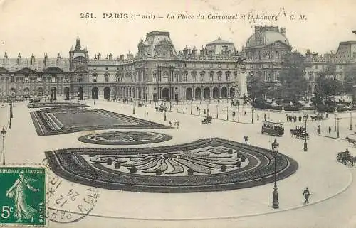 France Paris Place du Carroussel & le Louvre