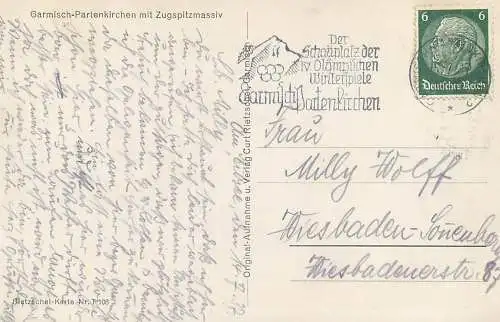 Germany Garmisch-Partenkirchen mit Zugspitzmassiv