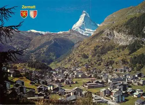 Switzerland Zermatt village panorama