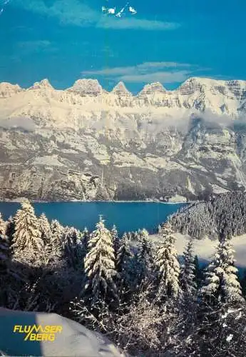 Switzerland Flumserberg Ausblick auf Walensee