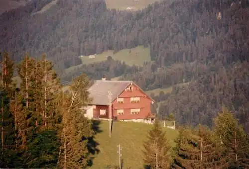 Switzerland 1990 chalet mountain place to identify
