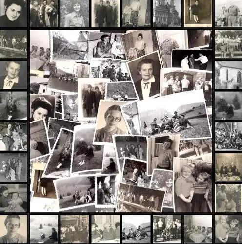 Lot of 50 b/w photos persons and places mostly Romania social history
